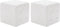 vidaXL - Poef - 2 - st - 30x30x30 - cm - kunstleer - wit