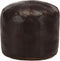 vidaXL - Poef - 40x35 - cm - echt - geitenleer - donkerbruin