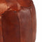 vidaXL - Poef - 40x35 - cm - echt - geitenleer - tan