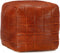 vidaXL - Poef - 40x40x40 - cm - echt - geitenleer - tan
