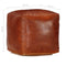 vidaXL - Poef - 40x40x40 - cm - echt - geitenleer - tan