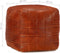 vidaXL - Poef - 40x40x40 - cm - echt - geitenleer - tan