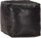 vidaXL - Poef - 40x40x40 - cm - echt - geitenleer - zwart
