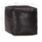 vidaXL - Poef - 40x40x40 - cm - echt - geitenleer - zwart