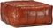 vidaXL - Poef - 60x60x30 - cm - echt - geitenleer - tan