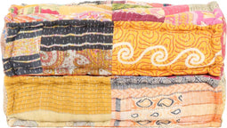 vidaXL - Poef - 60x70x36 - cm - stof - patchwork