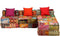 vidaXL - Poef - driezits - modulair - stof - patchwork