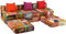 vidaXL - Poef - driezits - modulair - stof - patchwork