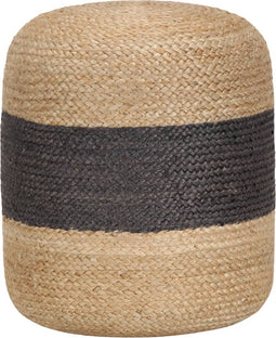 vidaXL - Poef - handgemaakt - 40x45 - cm - jute - donkergrijs
