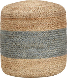 vidaXL - Poef - handgemaakt - 40x45 - cm - jute - olijfgroen