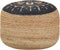 vidaXL - Poef - handgemaakt - 45x30 - cm - jute - blauw