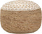 vidaXL - Poef - handgemaakt - 45x30 - cm - jute - wit