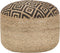 vidaXL - Poef - handgemaakt - 45x30 - cm - jute - zwart