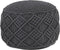 vidaXL - Poef - macramé - handgemaakt - 45x30 - cm - katoen - antraciet
