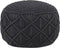 vidaXL - Poef - macramé - handgemaakt - 45x30 - cm - katoen - antraciet