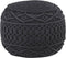 vidaXL - Poef - macramé - handgemaakt - 45x30 - cm - katoen - antraciet