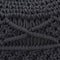 vidaXL - Poef - macramé - handgemaakt - 45x30 - cm - katoen - antraciet