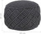 vidaXL - Poef - macramé - handgemaakt - 45x30 - cm - katoen - antraciet