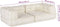 vidaXL - Poef - modulair - 140x70x36 - crèmekleurig - stof
