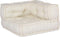 vidaXL - Poef - modulair - 140x70x36 - crèmekleurig - stof