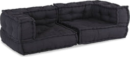 vidaXL - Poef - modulair - 140x70x36 - stof - antracietkleurig