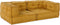 vidaXL - Poef - modulair - 140x70x36 - stof - geel