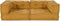 vidaXL - Poef - modulair - 140x70x36 - stof - geel