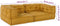 vidaXL - Poef - modulair - 140x70x36 - stof - geel