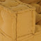 vidaXL - Poef - modulair - 140x70x36 - stof - geel