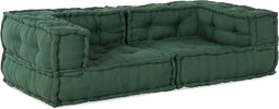 vidaXL - Poef - modulair - 140x70x36 - stof - groen