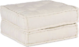 vidaXL - Poef - modulair - 70x70x36 - crèmekleurig - stof