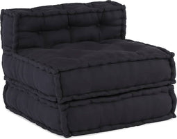 vidaXL - Poef - modulair - 70x70x54 - stof - antracietkleurig