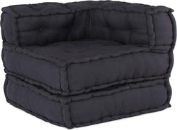 vidaXL - Poef - modulair - 70x70x54 - stof - antracietkleurig