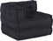 vidaXL - Poef - modulair - 70x70x54 - stof - antracietkleurig