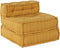 vidaXL - Poef - modulair - 70x70x54 - stof - geel
