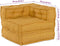 vidaXL - Poef - modulair - 70x70x54 - stof - geel