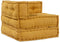 vidaXL - Poef - modulair - 70x70x54 - stof - geel