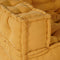 vidaXL - Poef - modulair - 70x70x54 - stof - geel