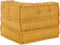 vidaXL - Poef - modulair - 70x70x54 - stof - geel