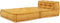 vidaXL - Poef - modulair - 70x70x54 - stof - geel