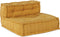 vidaXL - Poef - modulair - 70x70x54 - stof - geel