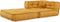 vidaXL - Poef - modulair - 70x70x54 - stof - geel