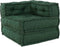 vidaXL - Poef - modulair - 70x70x54 - stof - groen