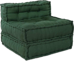 vidaXL - Poef - modulair - 70x70x54 - stof - groen