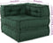 vidaXL - Poef - modulair - 70x70x54 - stof - groen