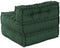vidaXL - Poef - modulair - 70x70x54 - stof - groen