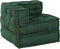 vidaXL - Poef - modulair - 70x70x54 - stof - groen