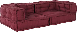 vidaXL - Poef - modulair - kastanjebruin - stof - 140x70x36