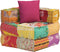 vidaXL - Poef - modulair - met - kussen - patchwork - stof