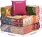 vidaXL - Poef - modulair - met - kussen - patchwork - stof